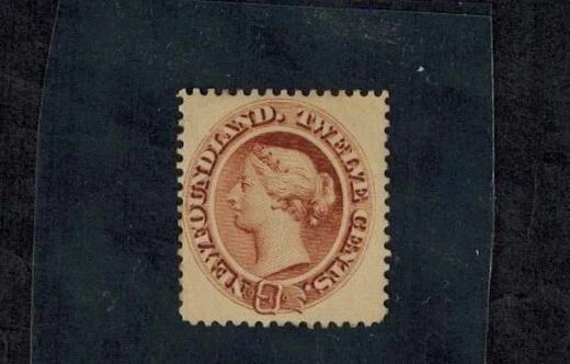 Newfoundland 1892 SG 61 Reissued 12 Cents Brown Paler Colour MHR F/VF CV L90 - Image 1 of 2