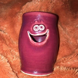 W. Beers Studio Pottery Egg Separator Willey Beers Deep Red Maroon color - Picture 1 of 7