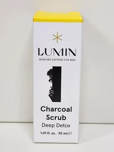 BRAND NEW: LUMIN CHARCOAL SCRUB - DEEP DETOX - 30ML / 1.01 FL. OZ - FACE WASH - Picture 1 of 6