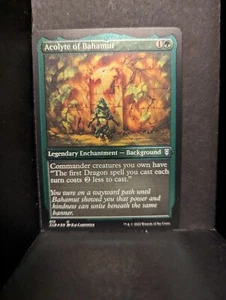 1x Acolyte of Bahamut | FOIL-ETCHED | Battle for Baldur's Gate MTG Free Shipping - Picture 1 of 1