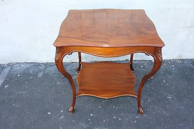 Hermosa mesa central auxiliar sofá de caoba hecha en Estados Unidos libro inglés a juego Foto 1 de 4