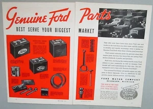 Ford Parts 1935 batería válvula resorte rodamientos de pistón anuncio original de 2 páginas - Imagen 1 de 1