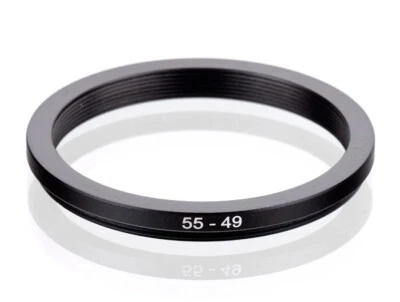 55-49mm Metal Step down Ring Lens Adapter 52 Male to 49 Female Thread - UK STOCK - Image 1 of 4
