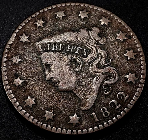 1822 Coronet Head Large Cent! Plenty of sharpness! Cover