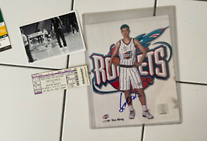 Yao Ming Autographed 8 by 10 2003-4 Houston Ming Rockets Signed AUTO