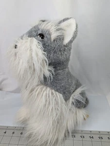Mighty Star Miniature Schnauzer Dog Plush 13 Inch 1985 24K Polar Puff Stuffed - Picture 1 of 12