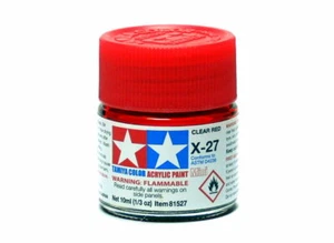 Tamiya Model Color Acrylic Paint X-27 Clear Red Net 10ml 81527 - Picture 1 of 1
