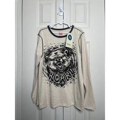NUEVA Camisa Hatley Bear Manga Larga Terciopelo Rugido Niños Talla 8  Foto 1 de 4