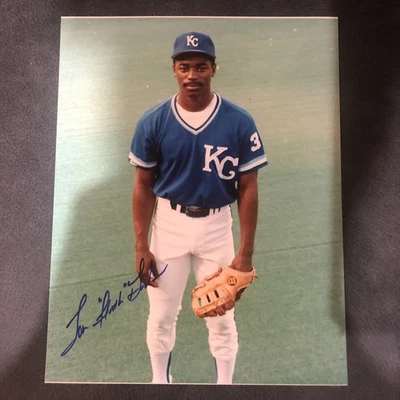 (10) Lote de FOTO AUTOMÁTICA assinada por Tom Flash Gordon 8 x 10 Azul - KC Kansas City Royals - Imagem 1 de 4