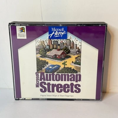 Microsoft Automap Streets Windows 95 ©1995 CD-ROM PC *BUY 2 GET 2 FREE* - Image 1 of 4