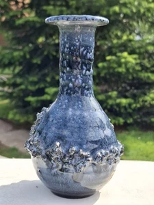 Vintage Glit Studio Pottery Iceland Vase Kjartansson Lava Reykjavik Mid Century - Picture 1 of 14