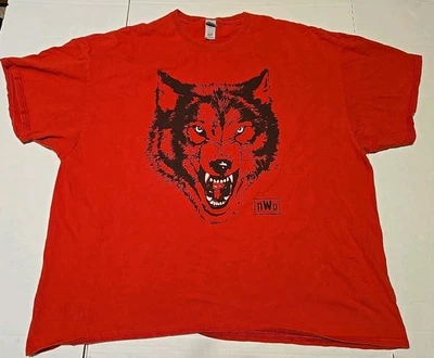 Gildan Men 3XL WWE NWO New World Order Wolfpac Red T-Shirt - Image 1 of 4