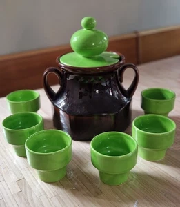 Bowle Set Vintage Topf und 6 Becher Top Zustand - Bild 1 von 1