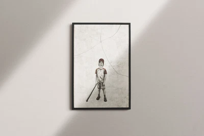 惊人的艺术,现代艺术,原创艺术,框架艺术,独特艺术,墙艺术,男孩 — 第 1/4 张图片