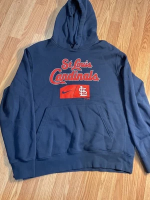 男式/耐克 St.Louis Cardinals 卫衣 连帽衫 尺寸 L 海军蓝 — 第 1/2 张图片