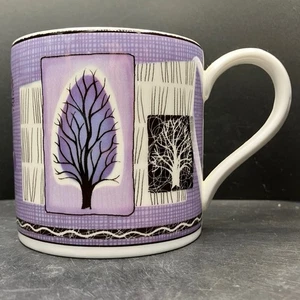 Wedgwood 1997 Bone China Winter Trees Mug Coffee Tea Cup 90s Vintage Latte Retro - Afbeelding 1 van 6