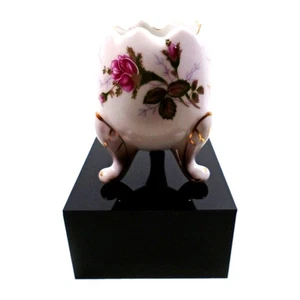 Vintage Napcoware Cracked Egg Fuß Übertopf Vase Porzellan Floral Goldrand - Bild 1 von 9