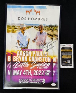 Bryan Cranston & Aaron Paul Signed 11x17 Dos Hombres Breaking Bad Print JSA COA - Picture 1 of 3