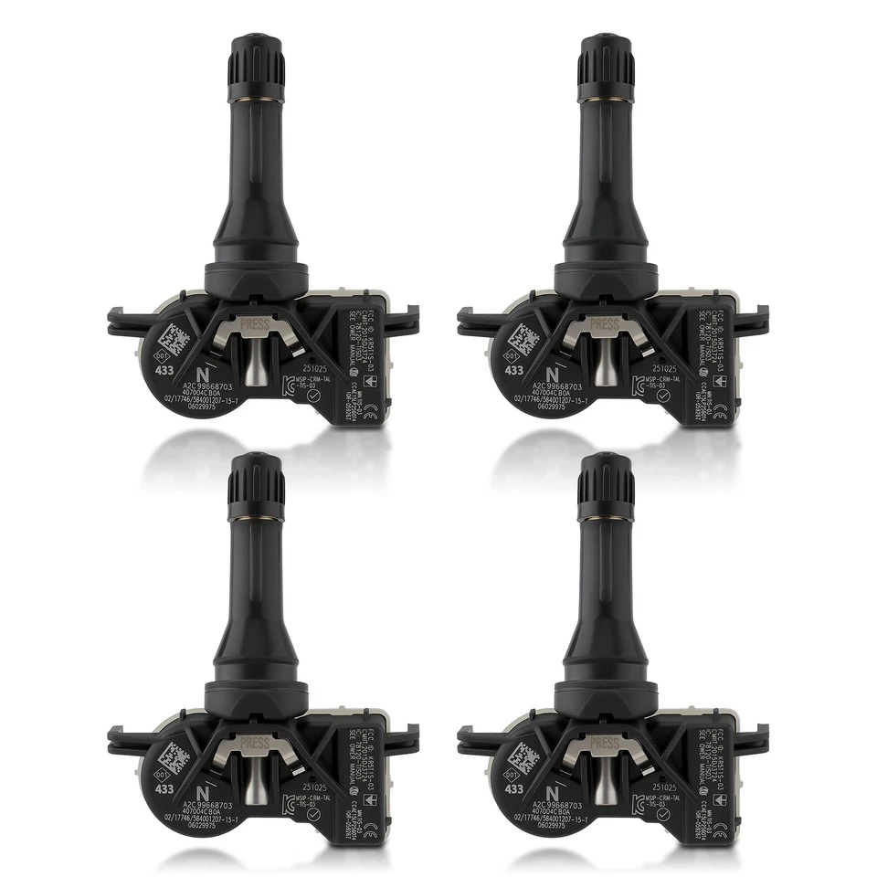 Sensor monitor de presión de neumáticos TPMS de 4 piezas para Nissan Rogue/Rogue Sport 2017-2020  Foto 1 de 4