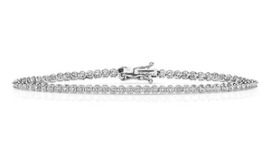 9ct White Gold Diamond Tennis Bracelet 0.75ctw - Picture 1 of 2