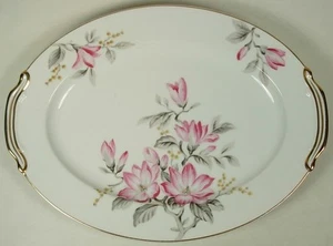 VINTAGE NORITAKE JAPAN 12" PLATTER PINK FLOWERS N1166 PATTERN - Picture 1 of 3