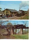 Black River & Western Railroad Steam Train-Ringoes-New Jersey-Vintage Postcards
