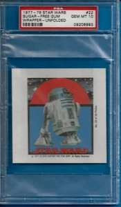 1977 Star Wars Sugar-Free Gum Wrapper #22 R2-D2 (Rookie) Psa 10 (Pop 1) - Picture 1 of 2