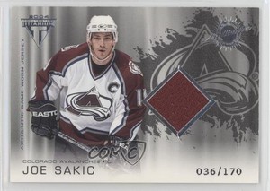2003 Pacific Private Stock Titanium Authentic Game-Worn Jersey Retail Joe Sakic