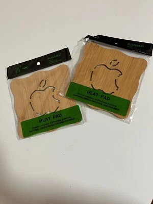 JUEGO DE 2 ALMOHADILLAS TÉRMICAS NATURALES, VERDE INICIATIVA, DURADERAS - Tamaño 5.5" x 5.5" - NUEVAS Foto 1 de 4