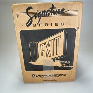 Lithonia Lighting Die Cast 2 Faced LED Exit Sign LE S B 2 G, New, Hardware Inclu - Picture 1 of 12