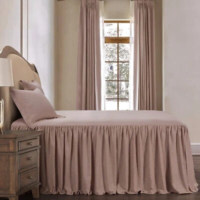 Luxurious! HiEnd Accents Luna Super Queen Bedspread Set Blush Pink Shabby Chic - Image 1 of 3
