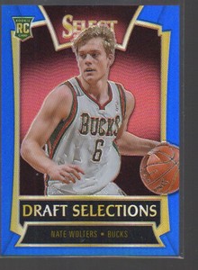 NATE WOLTERS 2013-14 PANINI SELECT DRAFT SELECTIONS PRIZMS BLUE ROOKIE  #25 /49