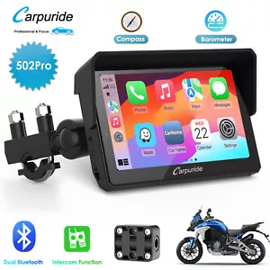 Carpuride W502Pro Moto Stereos Carplay Screen Intercom Compass Waterproof Navi - Picture 1 of 9