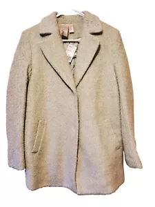 NWT! Forever 21 Mint Green Snap Button Pocketed Quilted Lined Pea Coat sz Small - Picture 1 of 7