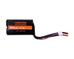 Modster LiIon Akku 2S 850mAh 7.4V BEC Vector SR48 Brushed MD11426  - Bild 1 von 1