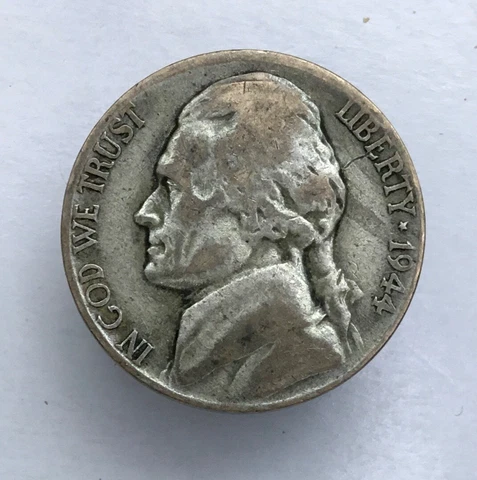 1944-S 5c Jefferson Wartime SILVER Nickel Cover