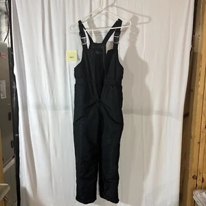 FADED GLORY Black Youth Ski Snow Bibs Overalls Sz L 10-12 Wore 2 Times - Picture 1 of 10