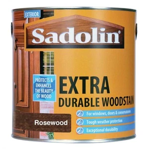 2.5lt Sadolin Extra Woodstain ALLCOLOURS Mahogany Teak Walnut Pine Walnut etc - Picture 1 of 9