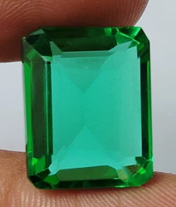 AAA+ Green Peridot 17.75 Ct. Emerald Cut Flawless Loose Gemstone Gift for Women - Picture 1 of 6