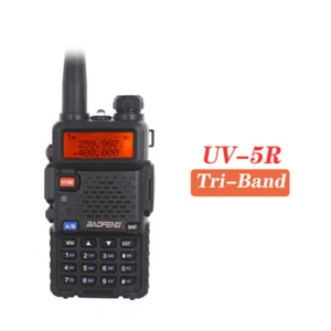 Walkie Talkie de mano Baofeng UV-5R de tres bandas UHF VHF 136-174 220-260 400-520 MHz - Imagen 1 de 7