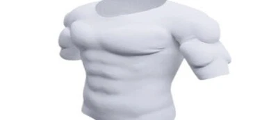Traje corporal muscular falso para hombre invisible con pecho camiseta interior masculina desgaste suave Foto 1 de 4