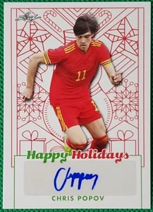 Leaf Happy Holidays 2023 Chris Popov autógrafo automático #CP Leicester City FC - Imagen 1 de 2