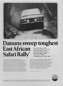 1969 Datsun 510 "East African Safari Rally" Original Print Ad - Picture 1 of 1