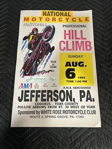 Vintage Motorcycle Poster 1995 AMA National Hill Climb - Picture 1 of 7