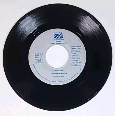 1980 Ginger Brown Vintage 45 Vinyl Record RPM Dallas & Roger J.P. Productions - Image 1 of 4