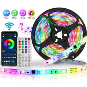 LED Strip Lights 5050 RGB Color Changing Music Sync 44 Keys Remote APP Control - Picture 1 of 12