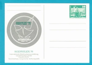 P83 b - Postkarte DDR, weiß, "SOZPHILEX 78", ungelaufen - Bild 1 von 1