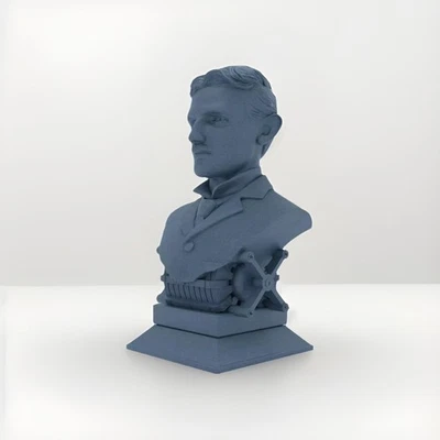 Nikola Tesla Bust AC Motor Inventor - 8 pulgadas - Gris Foto 1 de 3