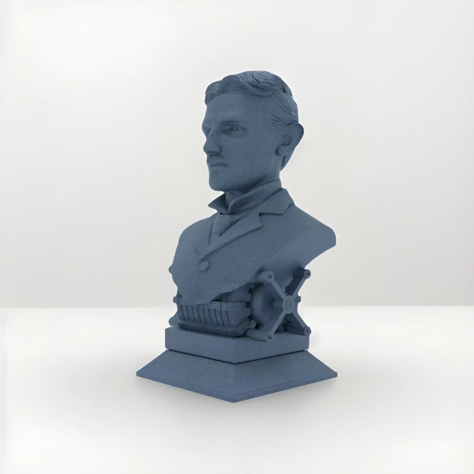 Nikola Tesla Bust AC Motor Inventor - 8 pulgadas - Gris Foto 1 de 3
