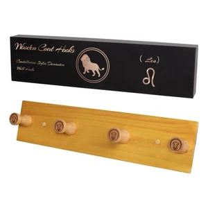 Wall Hooks for Coats,Wood Wall Hooks with 4 Hooks,Coat Rack Wall Mount - Picture 1 of 10